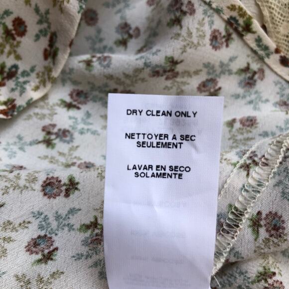 Karen Kane Flutter Sleeve Ruffle Top Floral Print Blouse Women's Size XS NWT - Picture 13 of 16